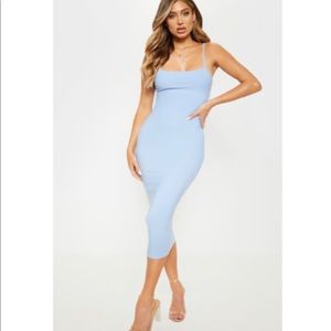 PLT | Size US 0 | Baby Blue Strappy Midi Dress